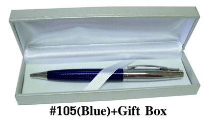 ปากกาโลหะ #105(Blue)+Gift Box