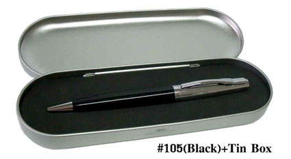 ปากกาโลหะ #105(Black)+Tin Box