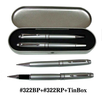 ปากกาโลหะคู่ #322BP+322R+Tin Box