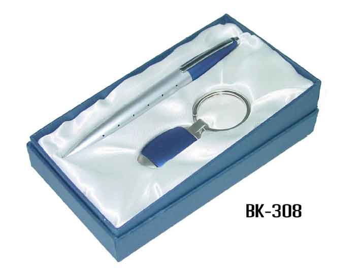 ชุดปากกาโลหะ+พวงกุญแจ BK-308