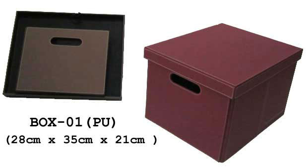 BOX-01(PU)กล่องหนังพับได้