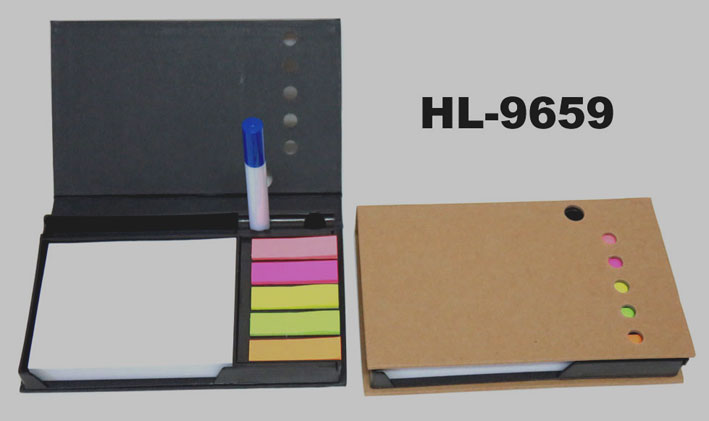 HL9659 กล่องmemo +post it + ปากกา