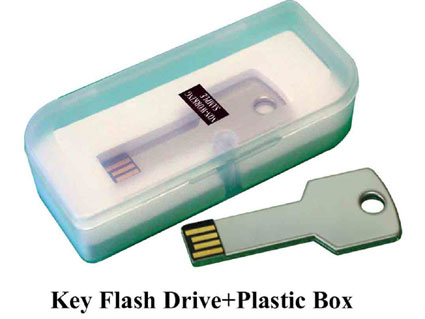 Key Flash drive + Plastic Box