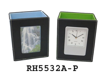 RH5532A-P กล่องใส่เครื่องเขียนพร้อมนาฬิกากรอบรูป