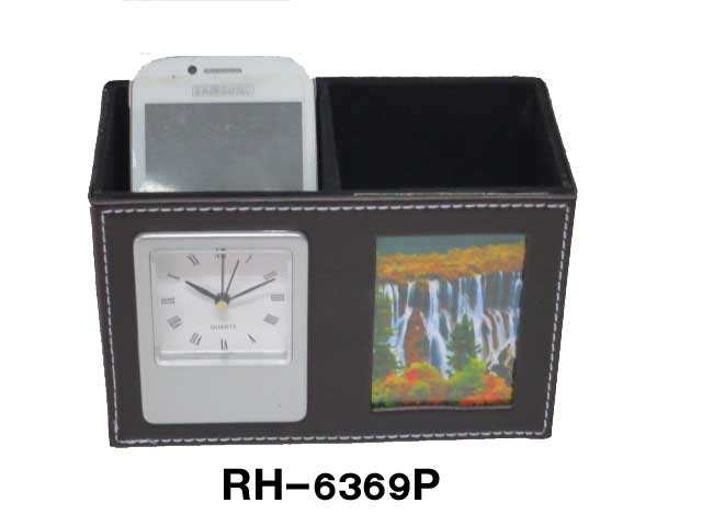 RH-6369P นาฬิกากล่องเครื่องเขียนพร้อมกรอบรูป