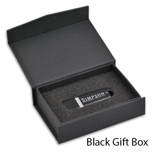 Black Gift Box กล่องของขวัญใส่แฟลทไดร์ท
