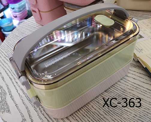 กล่องข้าวสแตนเลส2ชั้น ( 2 Layers Stainless Lunch Box ) XC-363